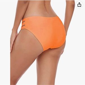 Ocean Blues Women's Strappy Bikini Bottom Full Coverage Swim Briefs Large NWT